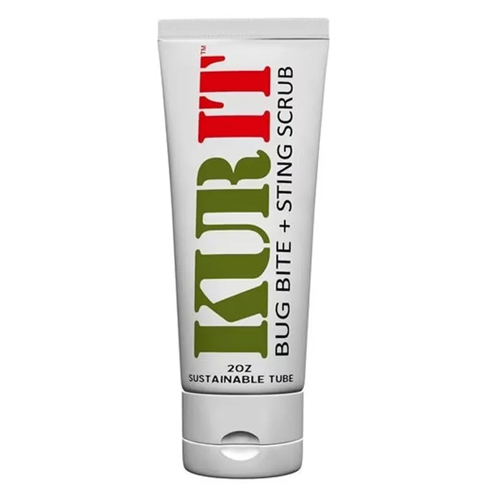 2 Kurit Bug Bite Sting Relief Scrub Gel Natural Healing Treatment First Aid 2oz