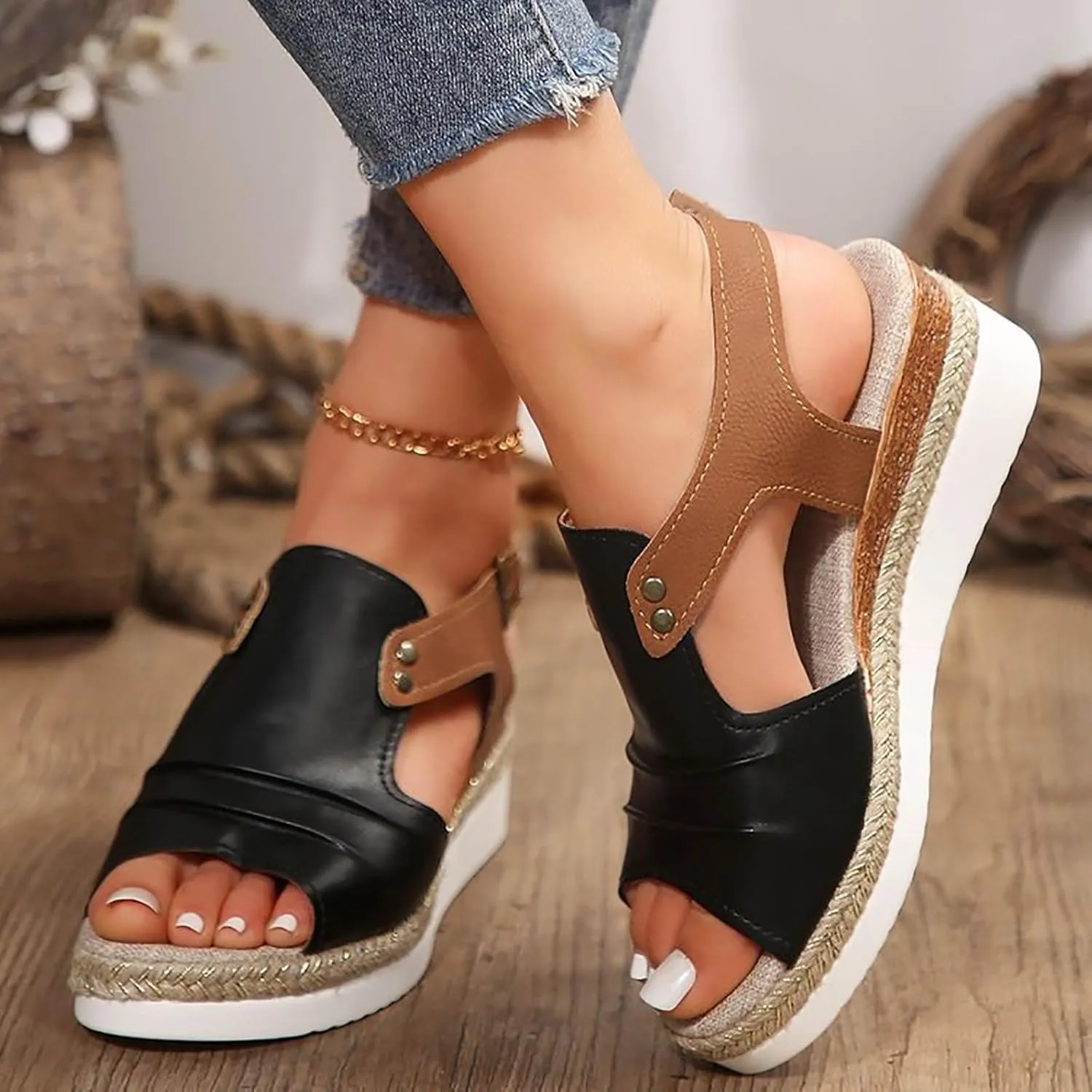 2025 Fanyil Women's Comfy Orthotic Sandals,Fanyil Comfortable Orthopedic Sandal for Women Dressy Wedges Walking Shoes