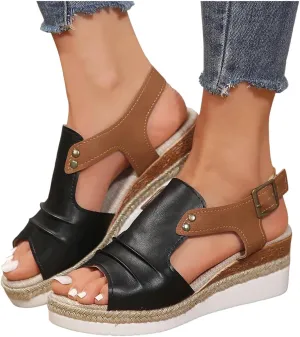 2025 Fanyil Women's Comfy Orthotic Sandals,Fanyil Comfortable Orthopedic Sandal for Women Dressy Wedges Walking Shoes