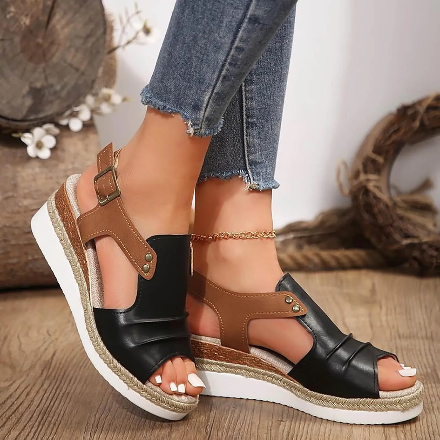 2025 Fanyil Women's Comfy Orthotic Sandals,Fanyil Comfortable Orthopedic Sandal for Women Dressy Wedges Walking Shoes