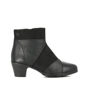 24 Hrs 23442 Black Ankle Boots