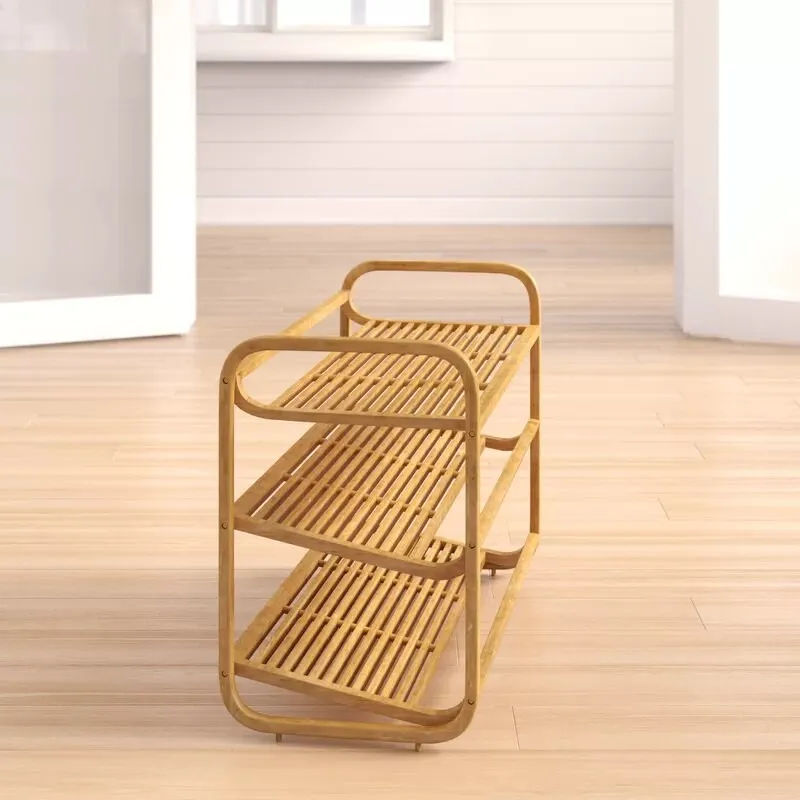 3 Tier 12 Pair Shoe Rack Perfect for Helping Organize any Entryway, This Shoe Rack Features Three Tiers of Shelving Organizing