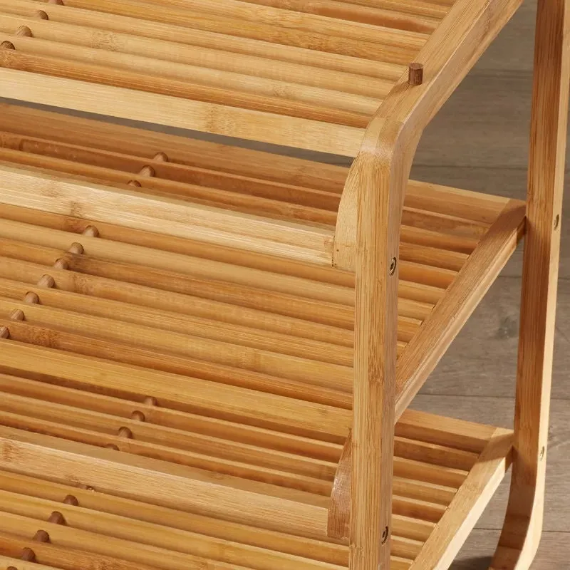 3 Tier 12 Pair Shoe Rack Perfect for Helping Organize any Entryway, This Shoe Rack Features Three Tiers of Shelving Organizing