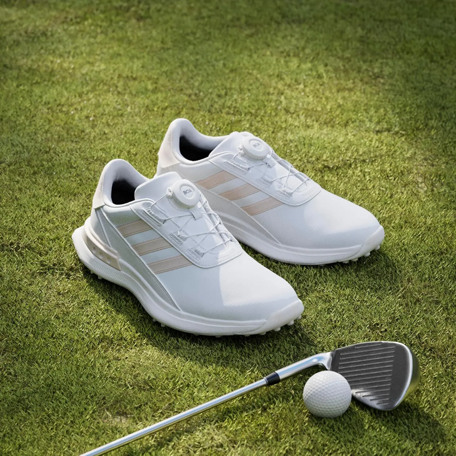 adidas Womens S2g Boa 24 Golf Sneakers Shoes - White