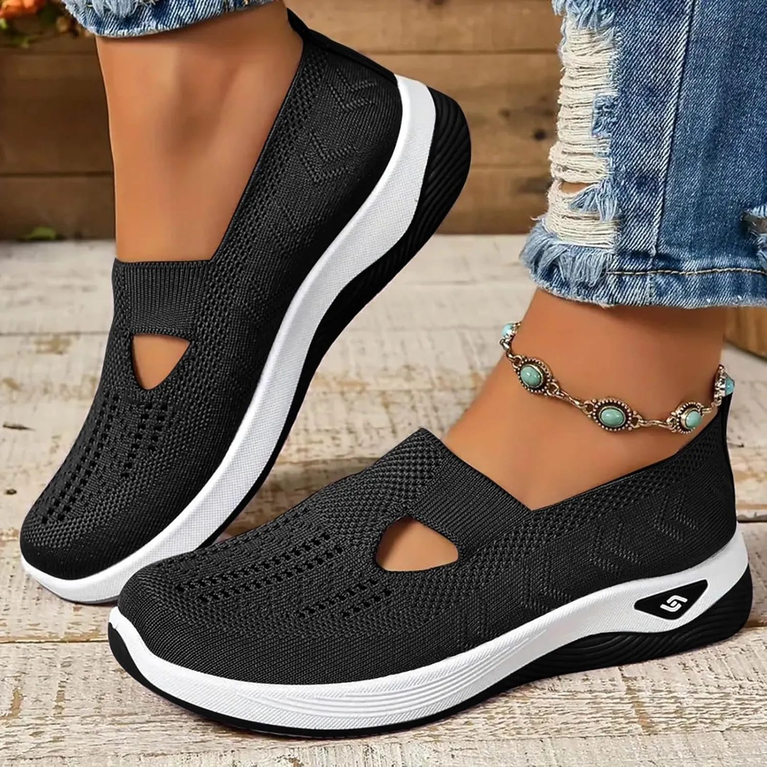 AMDBEL Orthopedic Sneakers for Women 2024 Comfortable Arch Support Shoes Dressy Casual Cushion Flats Sandals Walking Shoes