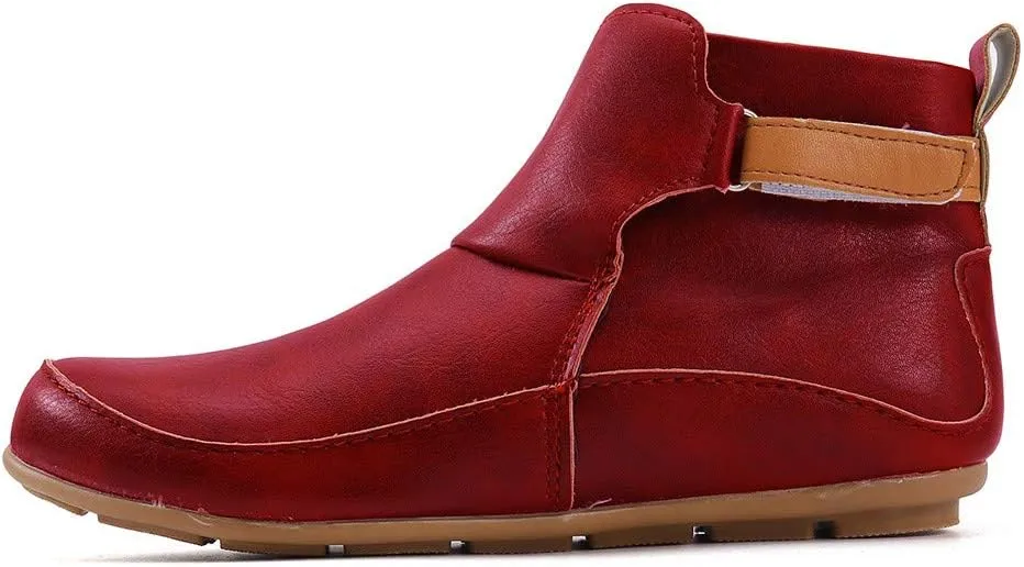 Ankle Boots for Women Womens Wide Width Booties Suede Black Boots for Women Wedge Bootie for Women Wide Width Flat Bottom Fashion Lug Sole Low Heel Chelsea Fashion