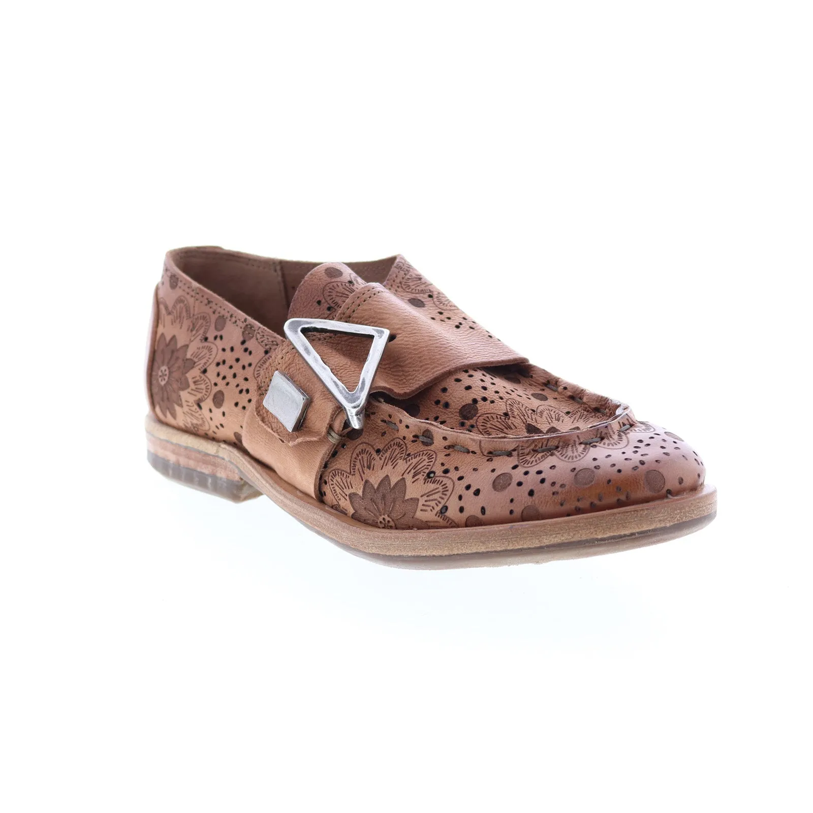 A.S. 98 Zeno Floral 630142-101 Womens Brown Oxfords & Lace Ups Casual Shoes