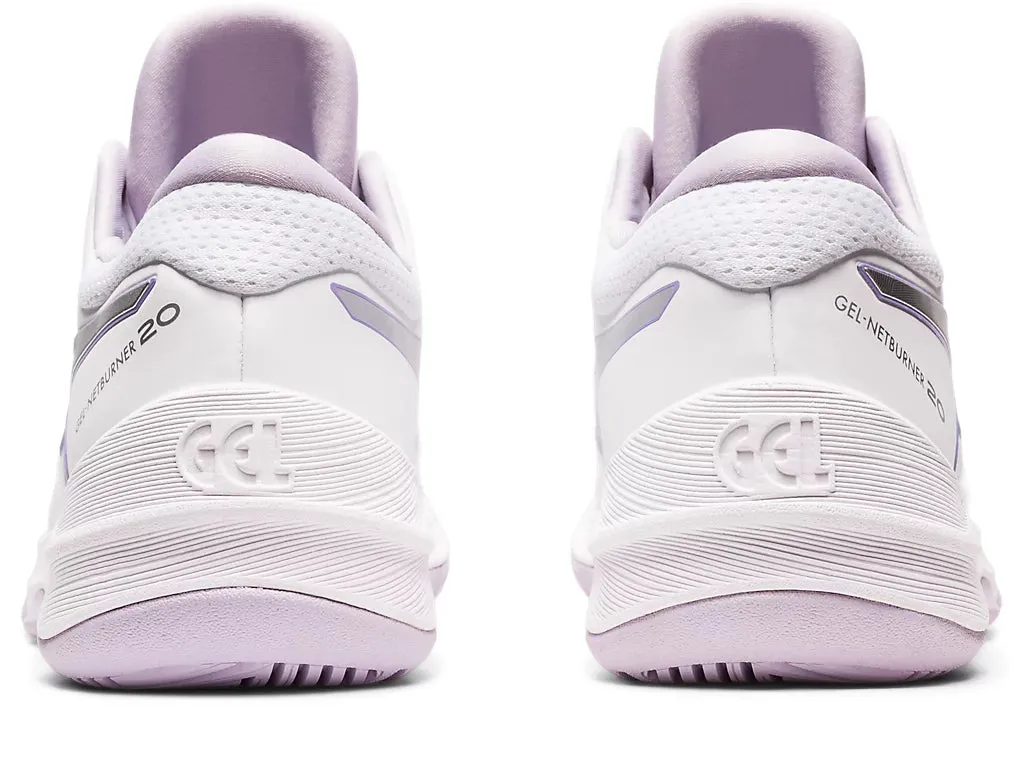 Asics Womens Gel Netburner 20 (D) - Bio White/Pure Silver