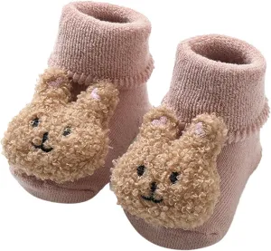 Baby Booties Newborn Infant Sock Shoes Hand Knitting Crochet Boy and Girl Cozy Shoes Cute Bear Winter Sock Shoes