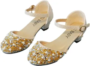 Baby Girl Children's Sandals Shoes Rhinestone Decoration Princess Slip On Shoes Casual Buckle Summer Sandals Party