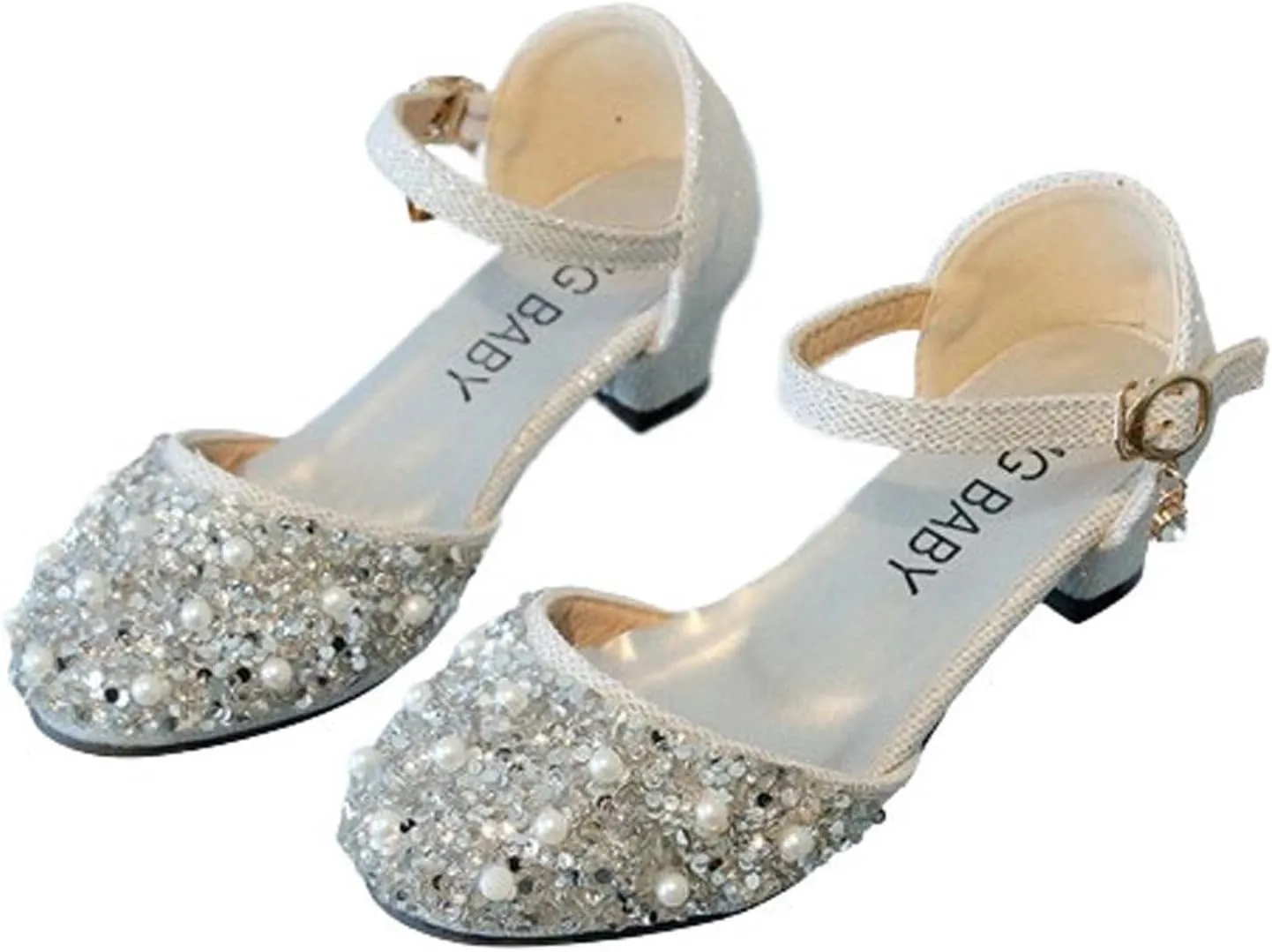 Baby Girl Children's Sandals Shoes Rhinestone Decoration Princess Slip On Shoes Casual Buckle Summer Sandals Party