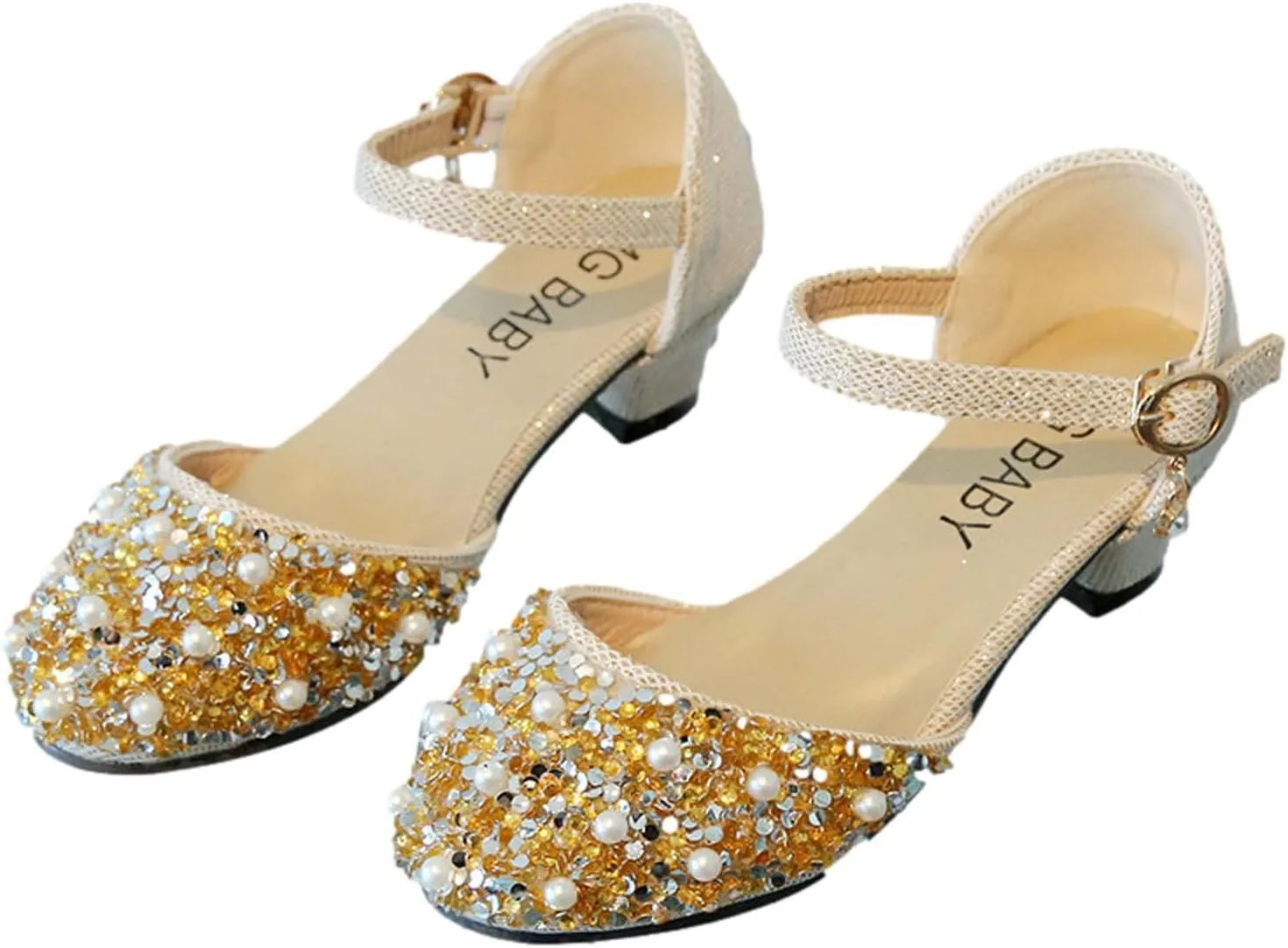Baby Girl Children's Sandals Shoes Rhinestone Decoration Princess Slip On Shoes Casual Buckle Summer Sandals Party