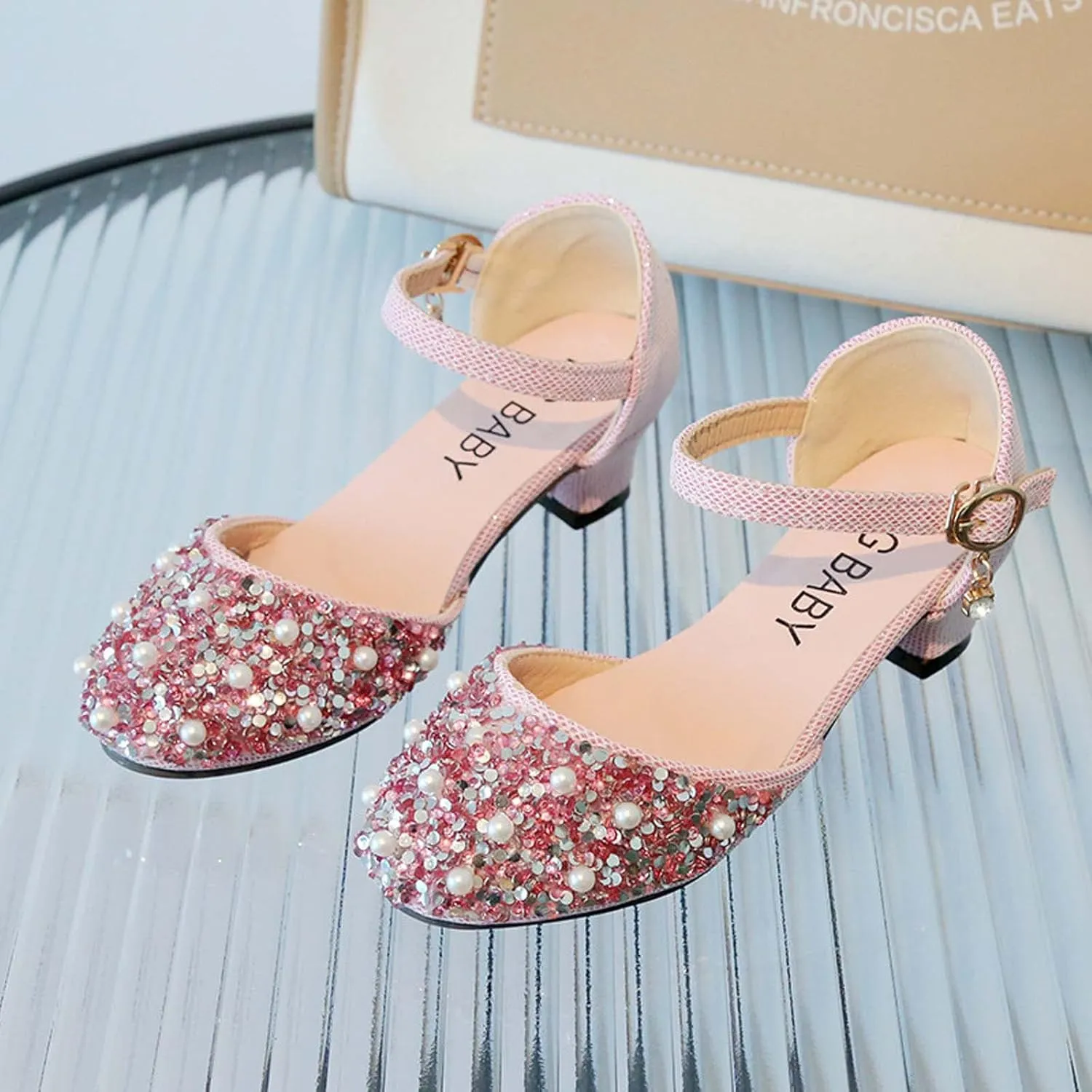 Baby Girl Children's Sandals Shoes Rhinestone Decoration Princess Slip On Shoes Casual Buckle Summer Sandals Party