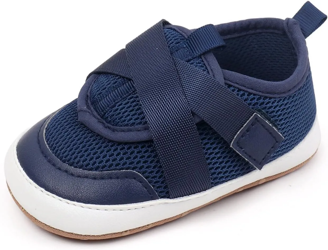 Baby Sneakers Girls Boys Lightweight Breathable Mesh First Walking Shoes Flat Bottom Walking Shoes for Baby Girls Size 4
