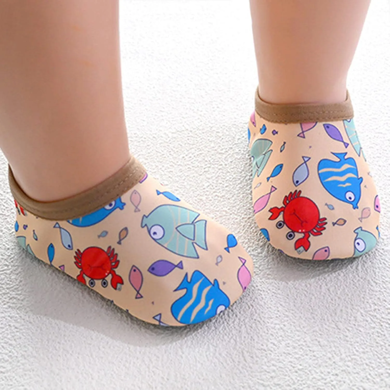 Baby Toddler Sock Shoes,0-4 Years Baby Kids Boys Girls Cartoon Swim Water Shoes Non-Slip First Walking Socks Shoes