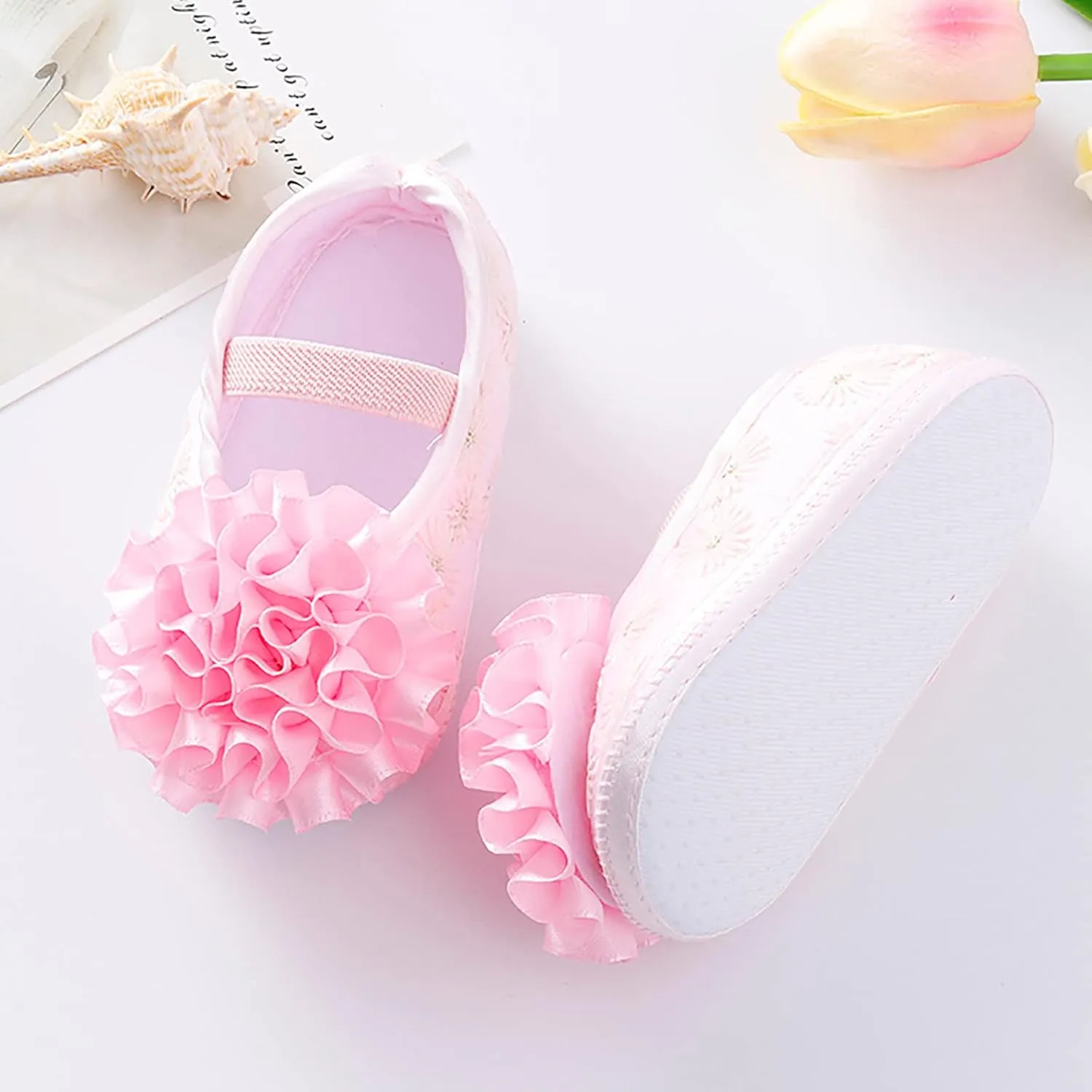Baby Walking Shoes, 0-15 Months Infant Baby Girls Boys First Walking Shoes Cartoon Non Slip Sneakers Slipper