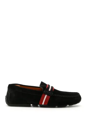 Bally Casual Striped Strap Detail Loafers