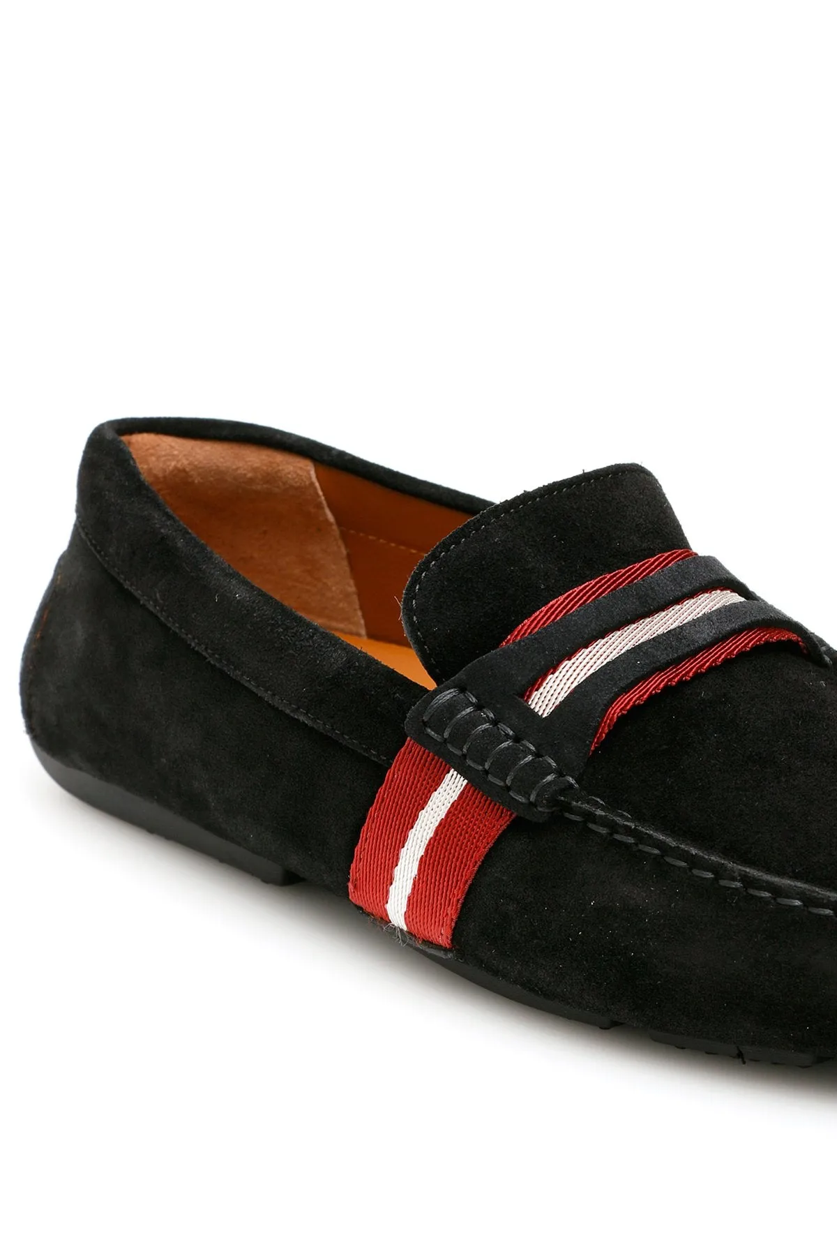 Bally Casual Striped Strap Detail Loafers