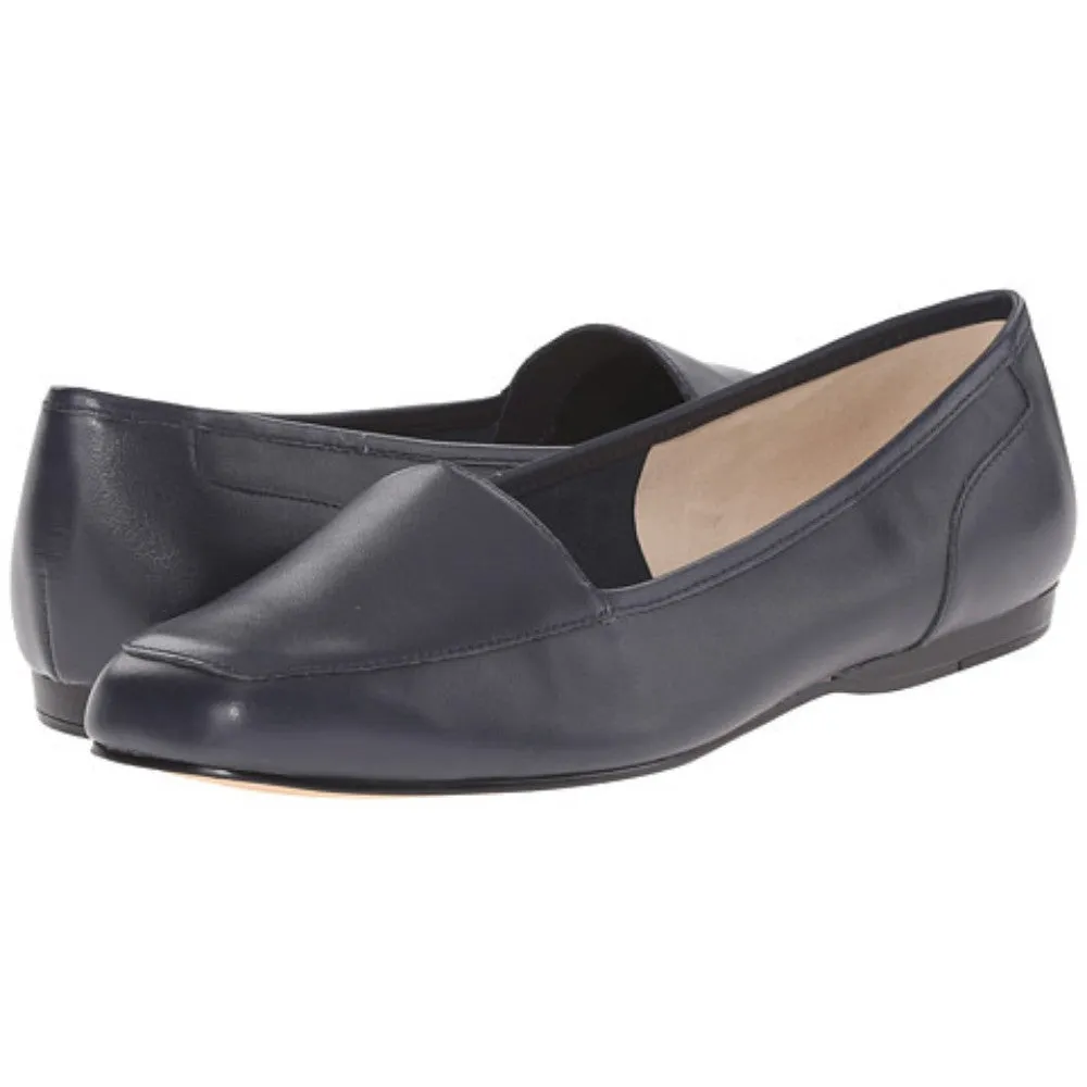 Bandolino Women's Liberty Navy Leather Loafer Flat