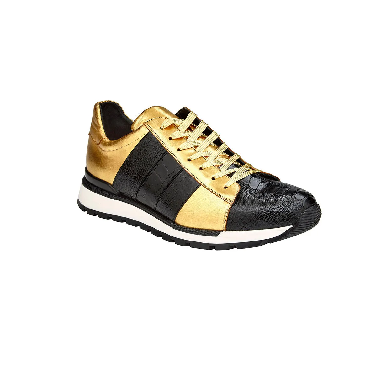 Belvedere Blake 33629 Men's Shoes Ostrich / Calf-Skin Leather Sneakers (BV3172)