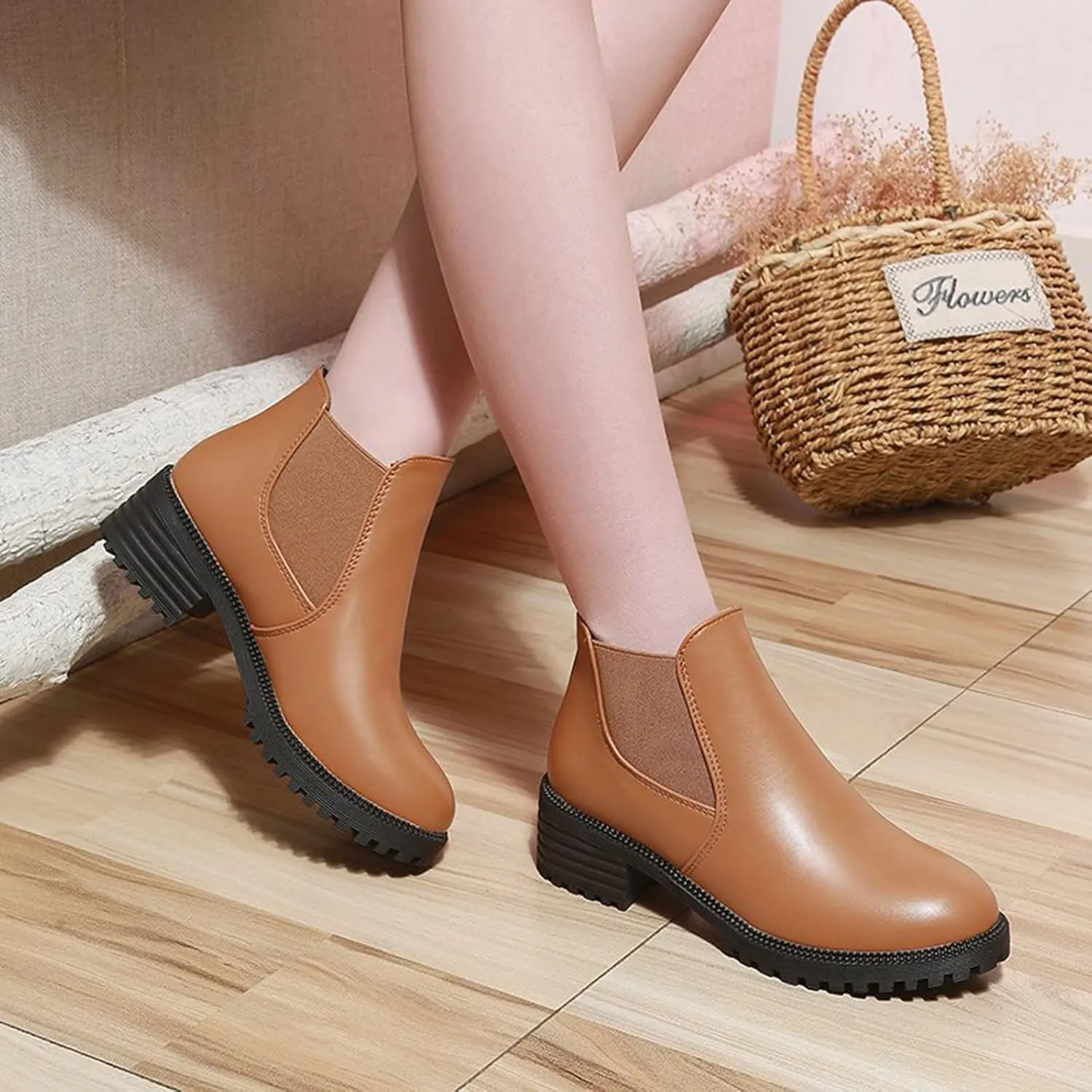 Black Cowboy Boots for Women Ankle Wedge Booties for Women 2024 Womens Low Boots Ankle Hiking Shoes Women Casual Round Head Lace-up Round Toe Comfortable Low Heel
