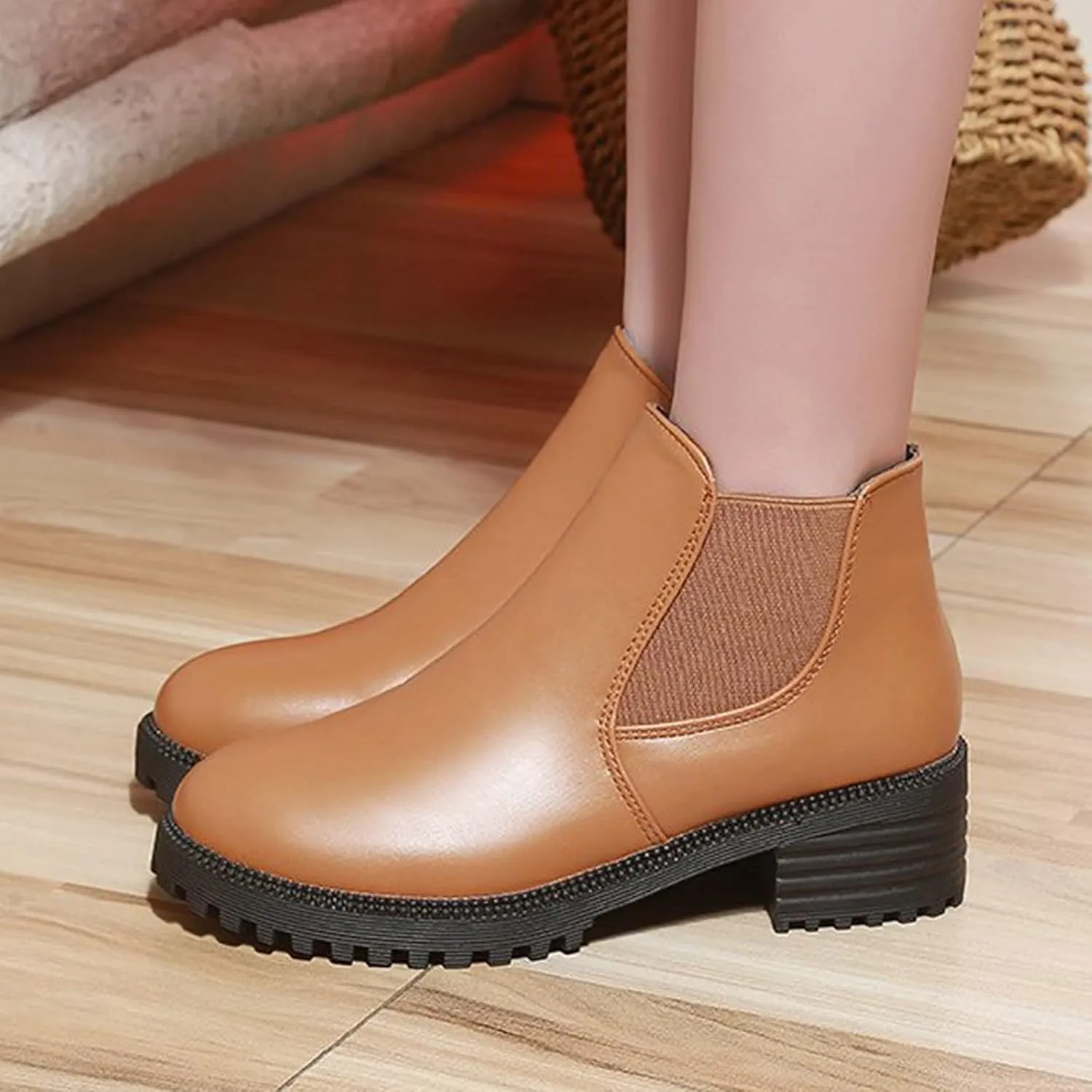 Black Cowboy Boots for Women Ankle Wedge Booties for Women 2024 Womens Low Boots Ankle Hiking Shoes Women Casual Round Head Lace-up Round Toe Comfortable Low Heel
