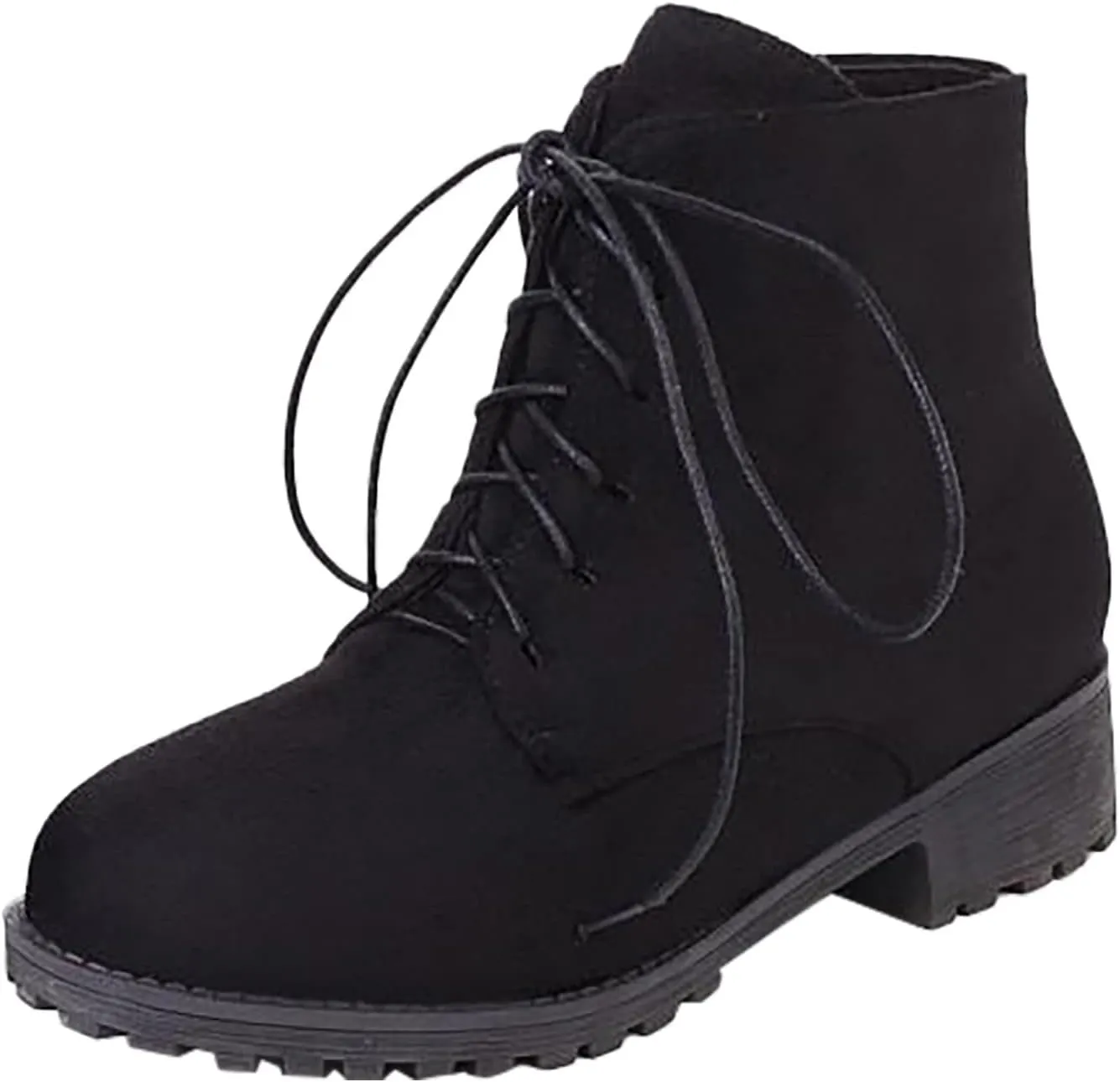 Booties for Women Ankle Women's Booties Low Heel Mens Low Cut Boots Hiking Boot Laces Men Comfy Soft Cover Heel Square Toe Slip On Side Zipper