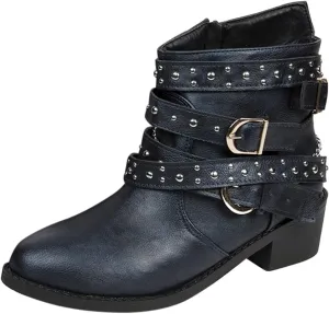 Boots for Women Ankle Women's Western Booties Flat Cowboy Boots for Women Work Boot Shoe Laces Men Cute Cozy Non Slip Closed Pointed Toe Low Block Heel Zip Up