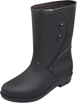 Boots for Women Fashion Rain Boots Short Rain Boots Ankle Rainboot Slip On Rubber Shoes