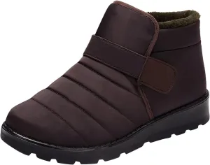 Boots for Women Slip On Ankle Booties Winter Snow Boots Waterproof Anti Slip Outdoor Walking Shoes