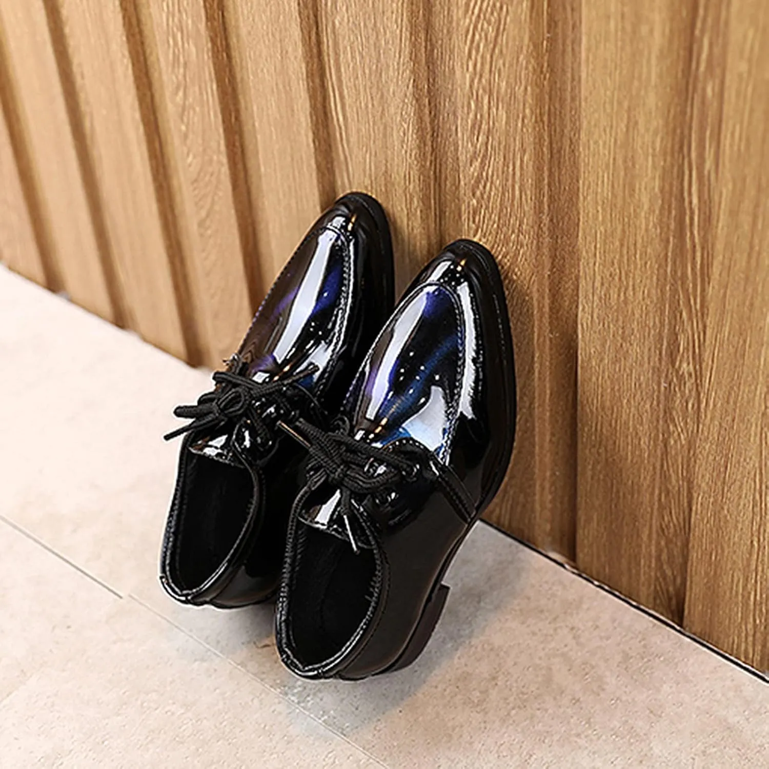 Boys Formal Dress Shoes Lace-up Wedding Footwear School ??niform Shoes Comfort Loafer Flat?? ??xford Dress Shoes