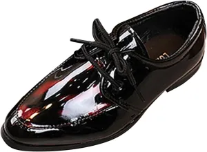 Boys Formal Dress Shoes Lace-up Wedding Footwear School ??niform Shoes Comfort Loafer Flat?? ??xford Dress Shoes