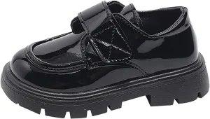 Boys Girls Platform Loafers, Chunky Loafers for Kids, Non-Slip Texture ??xfords PU Leather Wedding Dress Shoes