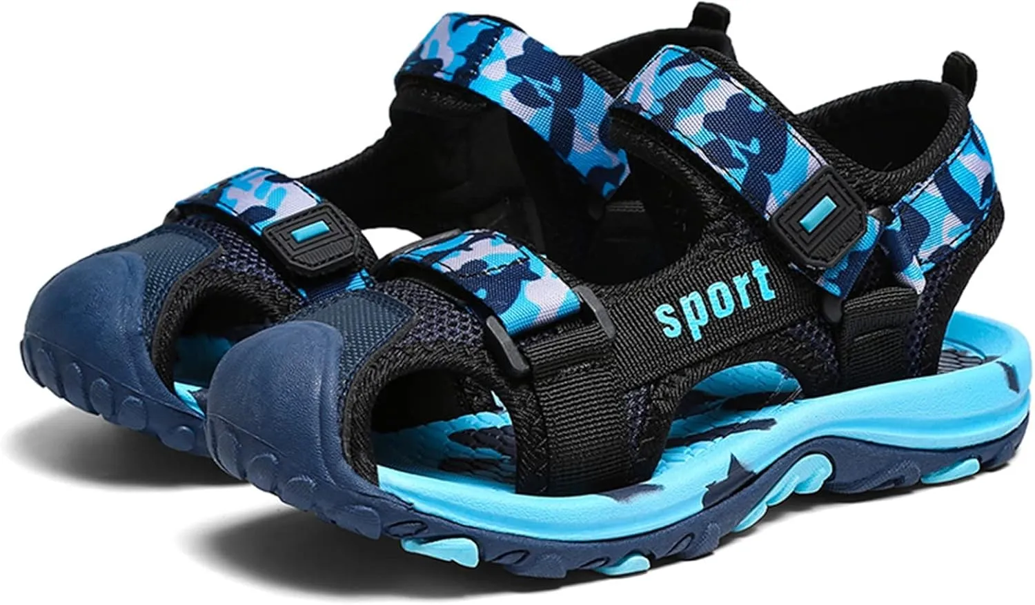 Boys Hiking Sandals Camouflage Closed-Toe Summer Outdoor Athletic Sport Beach Casual Sandals for Kid 2025 Fashion