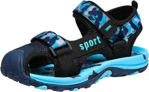 Boys Hiking Sandals Camouflage Closed-Toe Summer Outdoor Athletic Sport Beach Casual Sandals for Kid 2025 Fashion