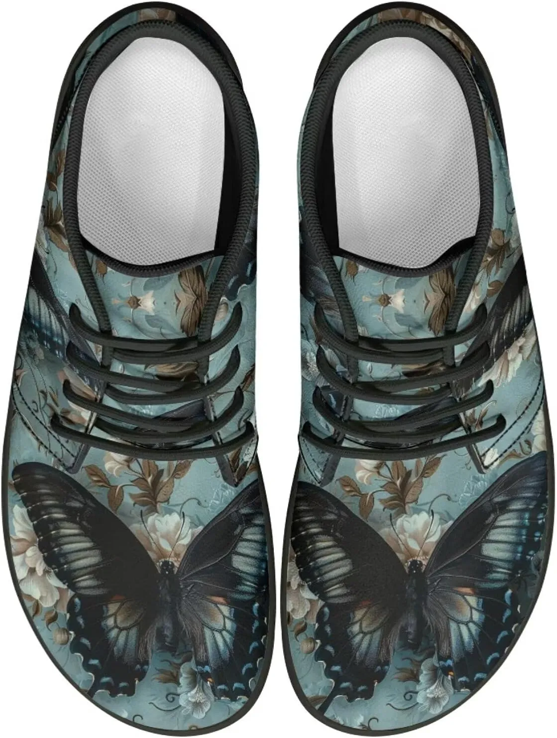 Butterfly Print Walking Shoes Lightweight Walking Tennis Hiking Work Ankle Sneaker for Men Women