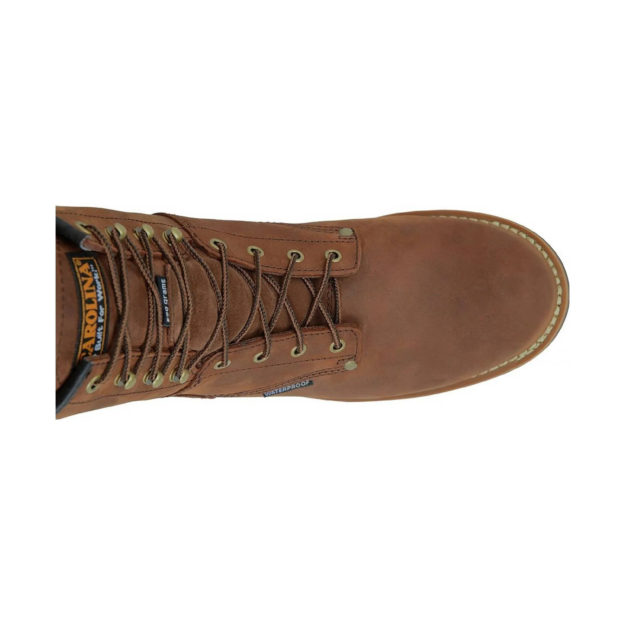 Carolina Men's Elm 8 Inch Waterproof Soft Toe Insulated Logger Work Boots - Brown