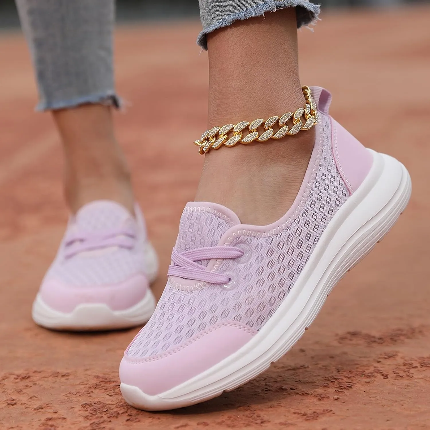 Cathalem Mesh Shoes for Women Comfortable Walking Shoes Women Arch Support Orthopedic Shoes Women Orthopedic Walking Shoes