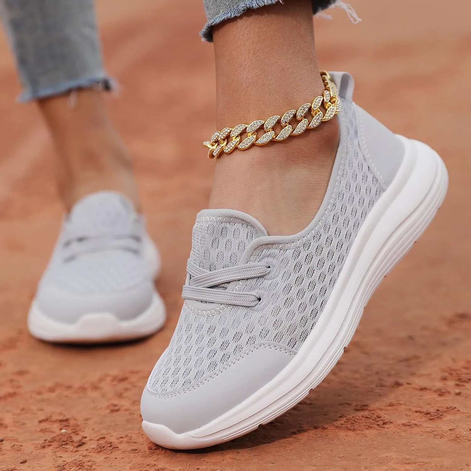 Cathalem Mesh Shoes for Women Comfortable Walking Shoes Women Arch Support Orthopedic Shoes Women Orthopedic Walking Shoes