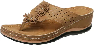 Cathalem Orthopedic Sandals for Women Dressy Summer Casual Sandals Comfortable Walking Sandals Cushion Slip on Sandals