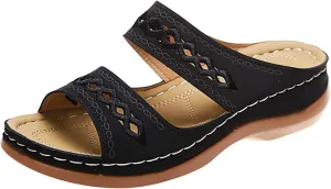 Cathalem Orthopedic Sandals for Women Dressy Summer Comfortable Walking Sandals with Arch Support Fashion Orthotic Slides