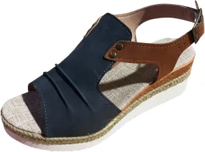Cathalem Orthopedic Wedge Sandals for Women Open Toe Ankle Strap Platform Sandals Casual Strappy Sandals Zipper Summer Beach Sandals