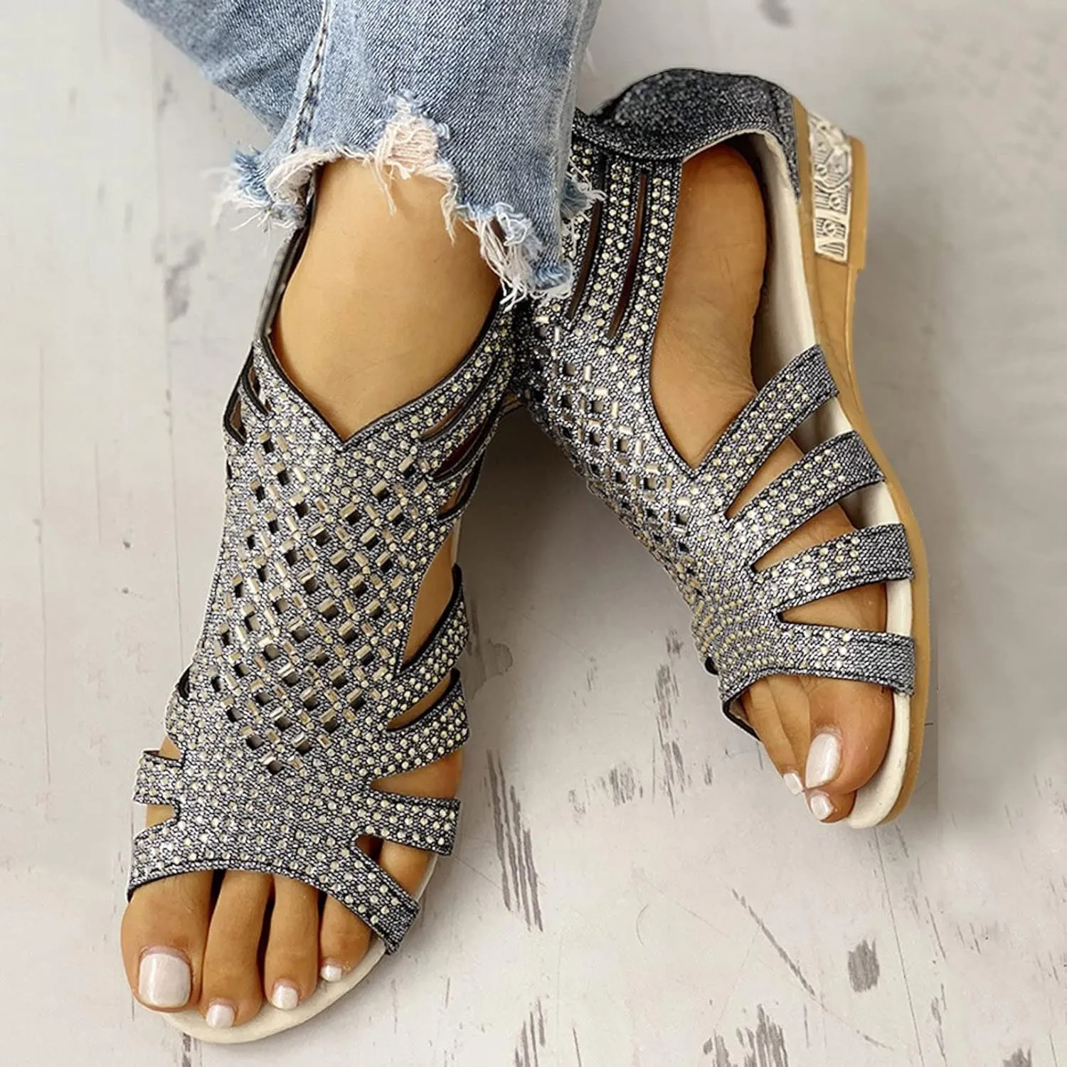 Cathalem Sandals for Womens Dressy Orthopedic Open Toe Sandals Comfy Breathable Shoes Women