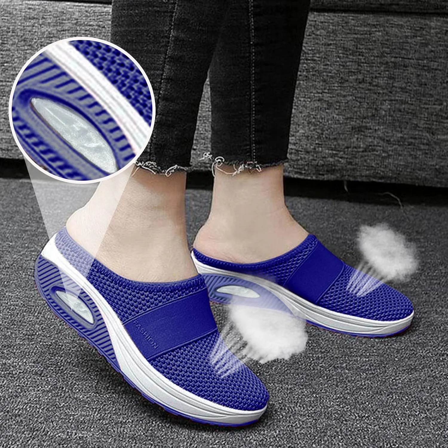 Cathalem Wedge Sandals for Women, Womens Air Cushion Walking Shoes Orthopedic Diabetic Walking Shoes Lace Up Breathable Shoes