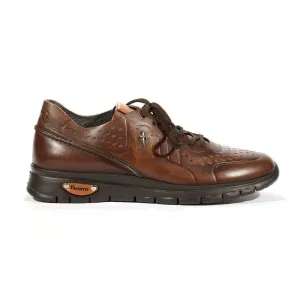 Cesare Paciotti Luxury Italian Men's Sneakers 4US Brown Ghost Terra Designer Shoes (CPM5405)