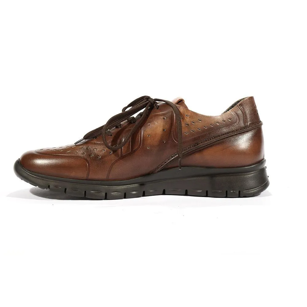 Cesare Paciotti Luxury Italian Men's Sneakers 4US Brown Ghost Terra Designer Shoes (CPM5405)