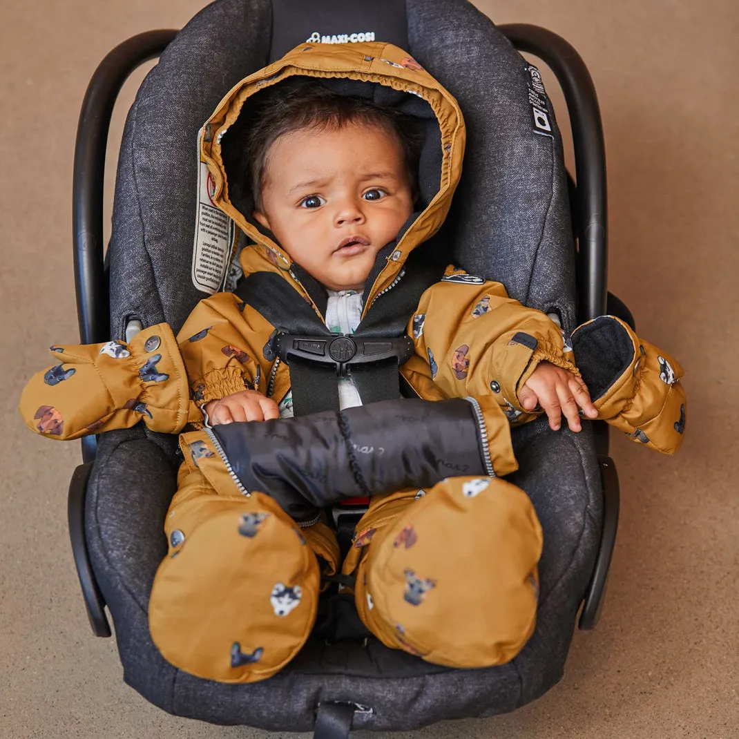 Checked Print One Piece Baby Snowsuit