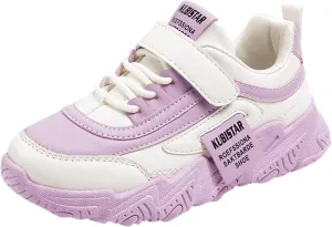 Children Toddler Boys Girls Sneakers Casual Comfortable Thick Sole Non Slip Lace Up Hook Loop Walking Tennis Shoes