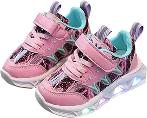 Childrens Glitter Sneakers Basketball Sport Running High Top Glitter Shoes Kids Boys Flat Non Slip Breathable Shoes