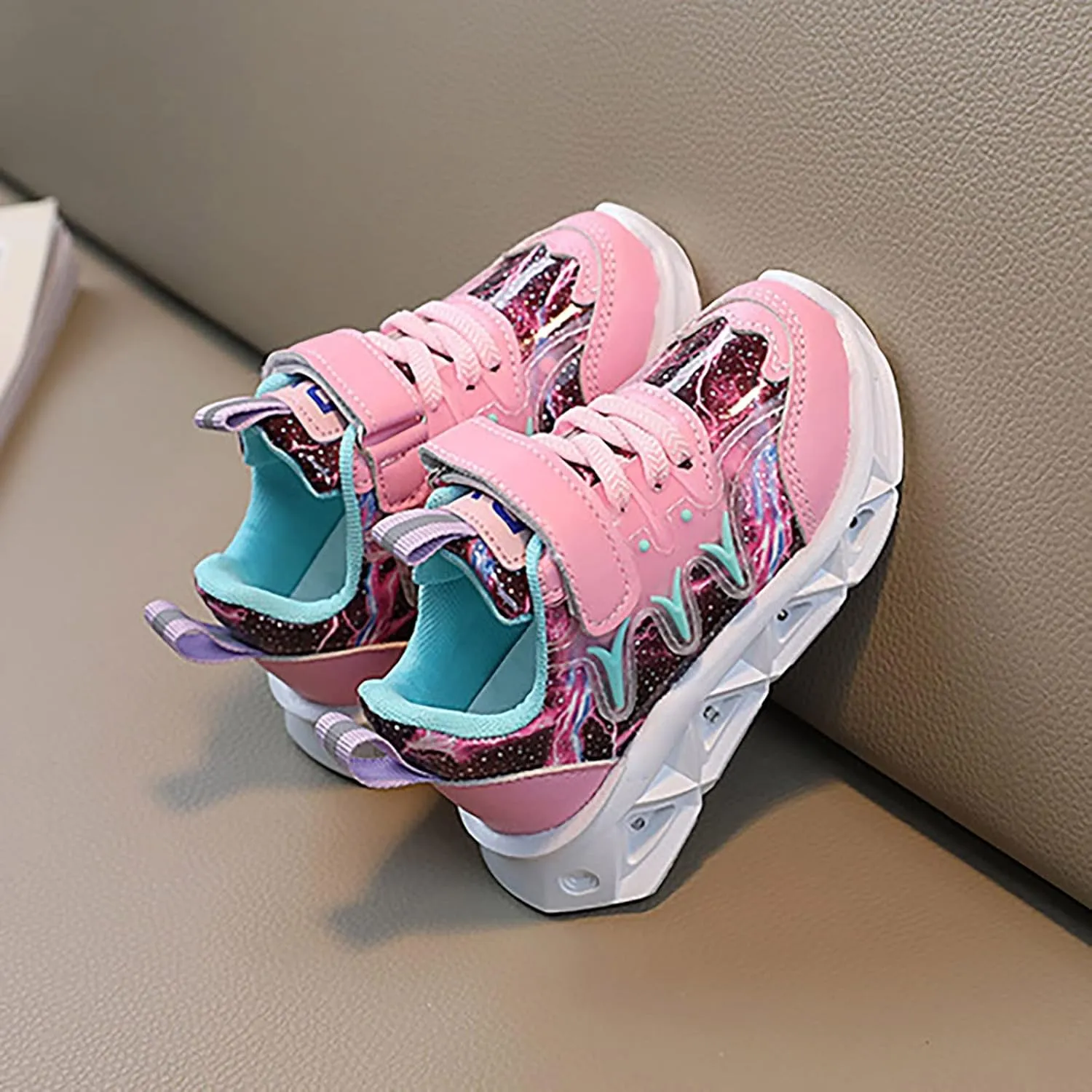 Childrens Glitter Sneakers Basketball Sport Running High Top Glitter Shoes Kids Boys Flat Non Slip Breathable Shoes